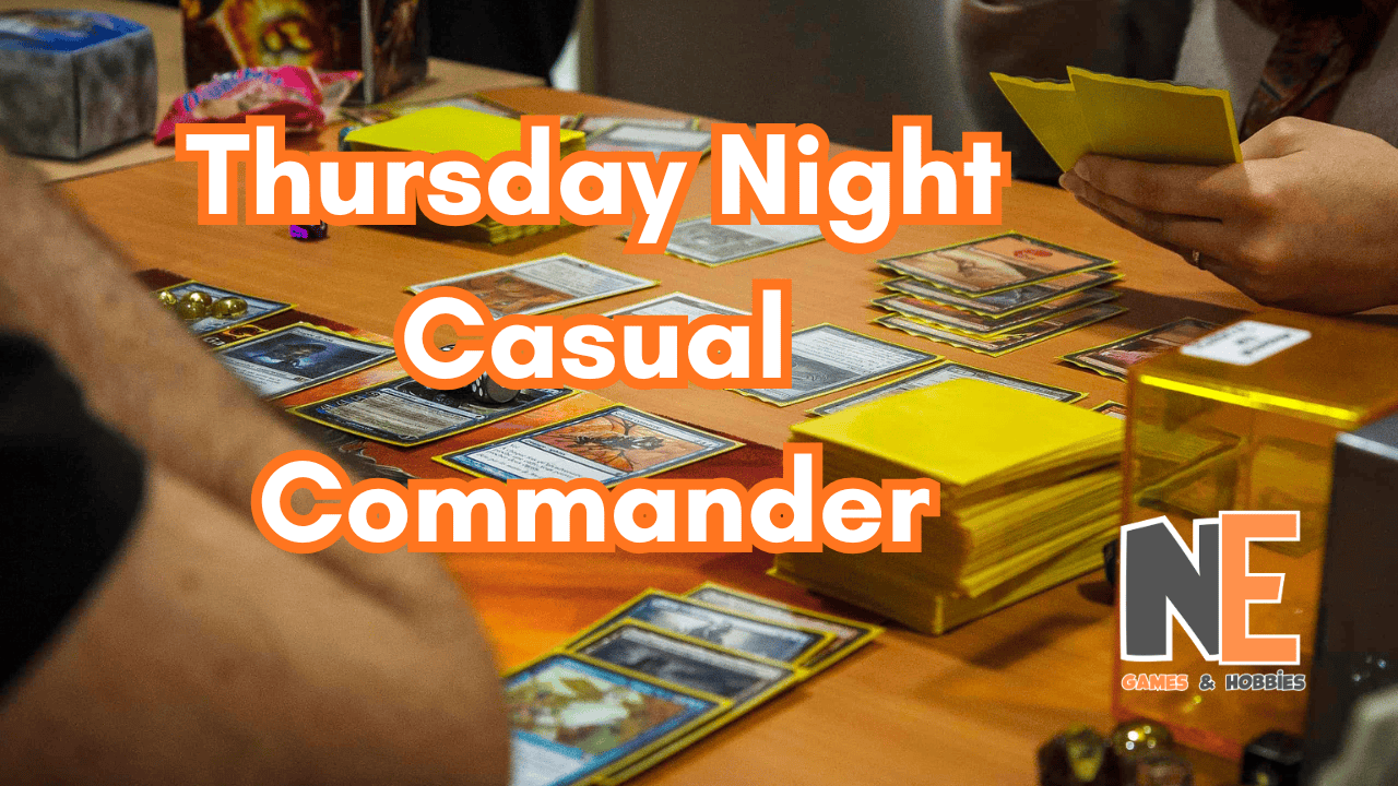 Casual Thursday Night Commander card game at Northeast Games and Hobbies.