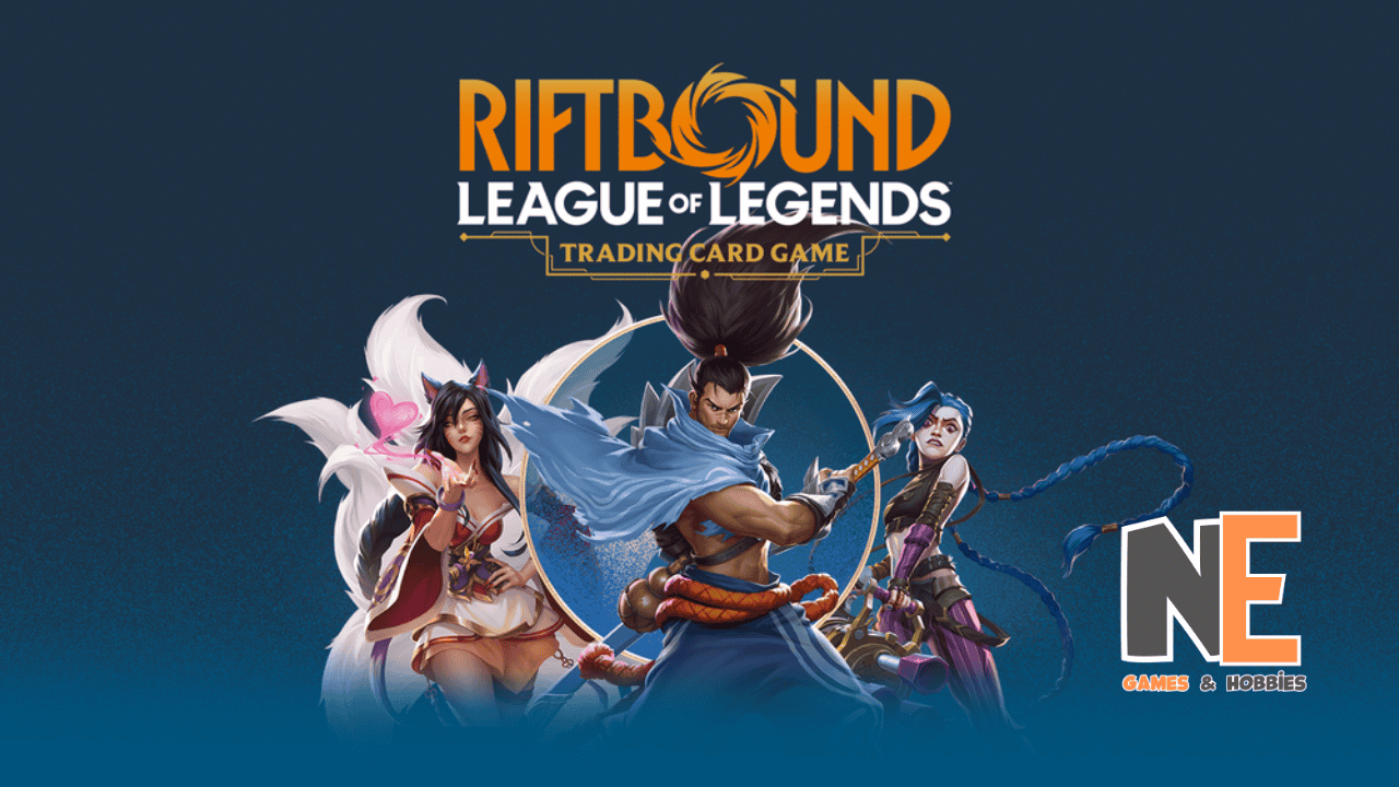 Fantasy characters from League of Legends trading card game at Northeast Games and Hobbies.